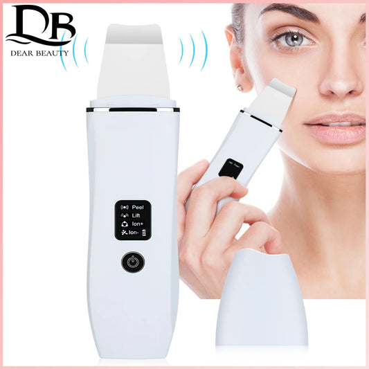 Ultrasonic Scrubber Macchina per Peeling Ultrasonico EMS con Ioni Positivi e Negativi - Rimozione Punti Neri, Lifting e Rassodamento del Viso